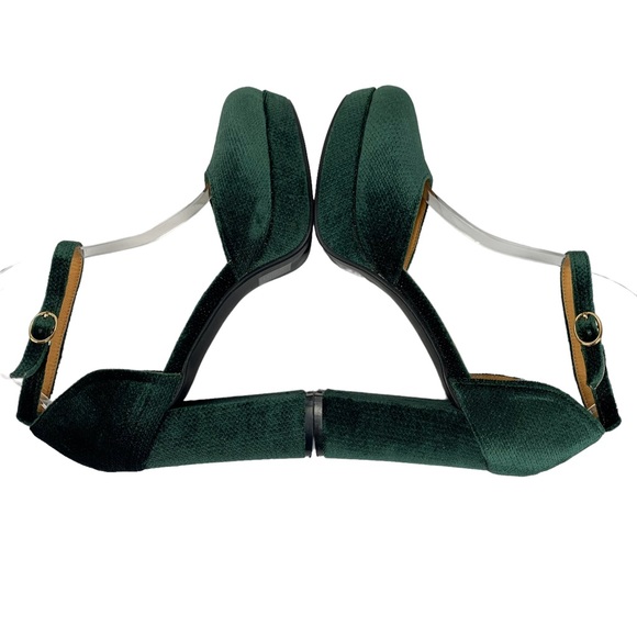 Nyla Velvet Ankle Strap Heels Size 9 - Picture 6 of 9